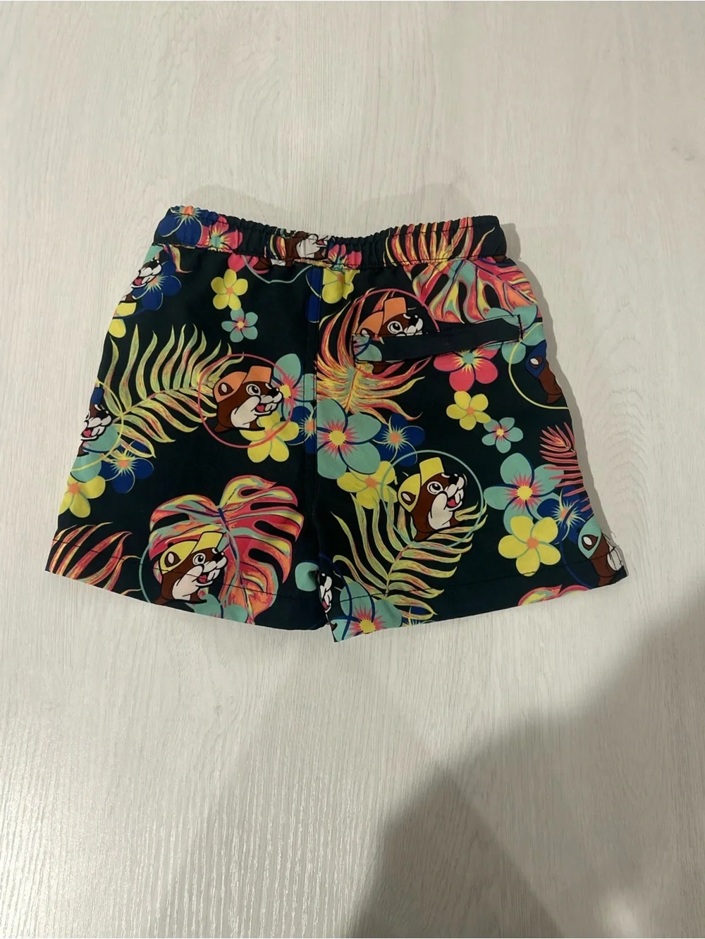 Buc-ee's Tropical Beaver Swim Trunks Shorts Floral Hawaiian Mens Boys